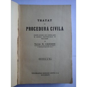 TRATAT DE PROCEDURA CIVILA - VICTOR G. CADERE